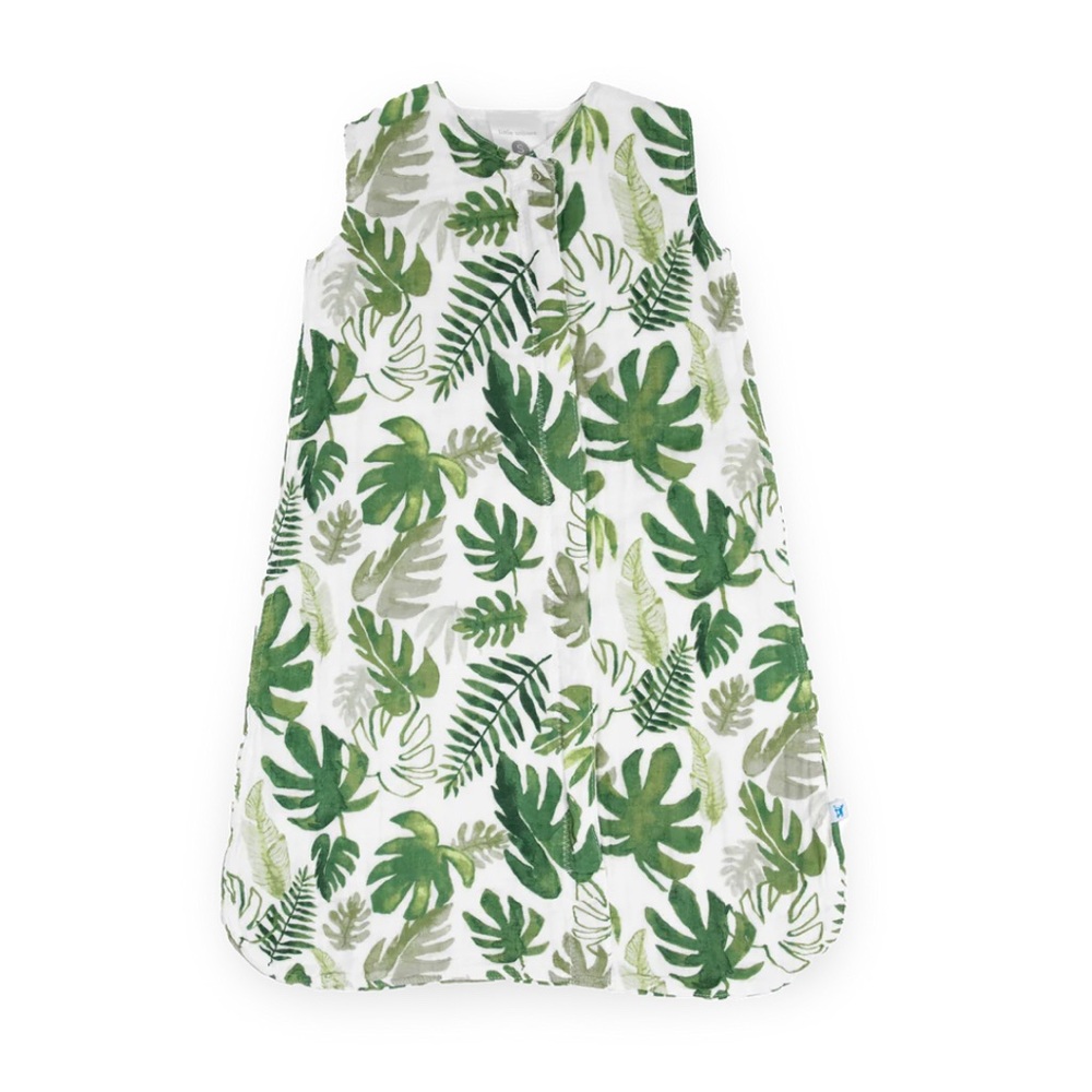 Little Unicorn Cotton Muslin Sleep Bag Tropical Leaf